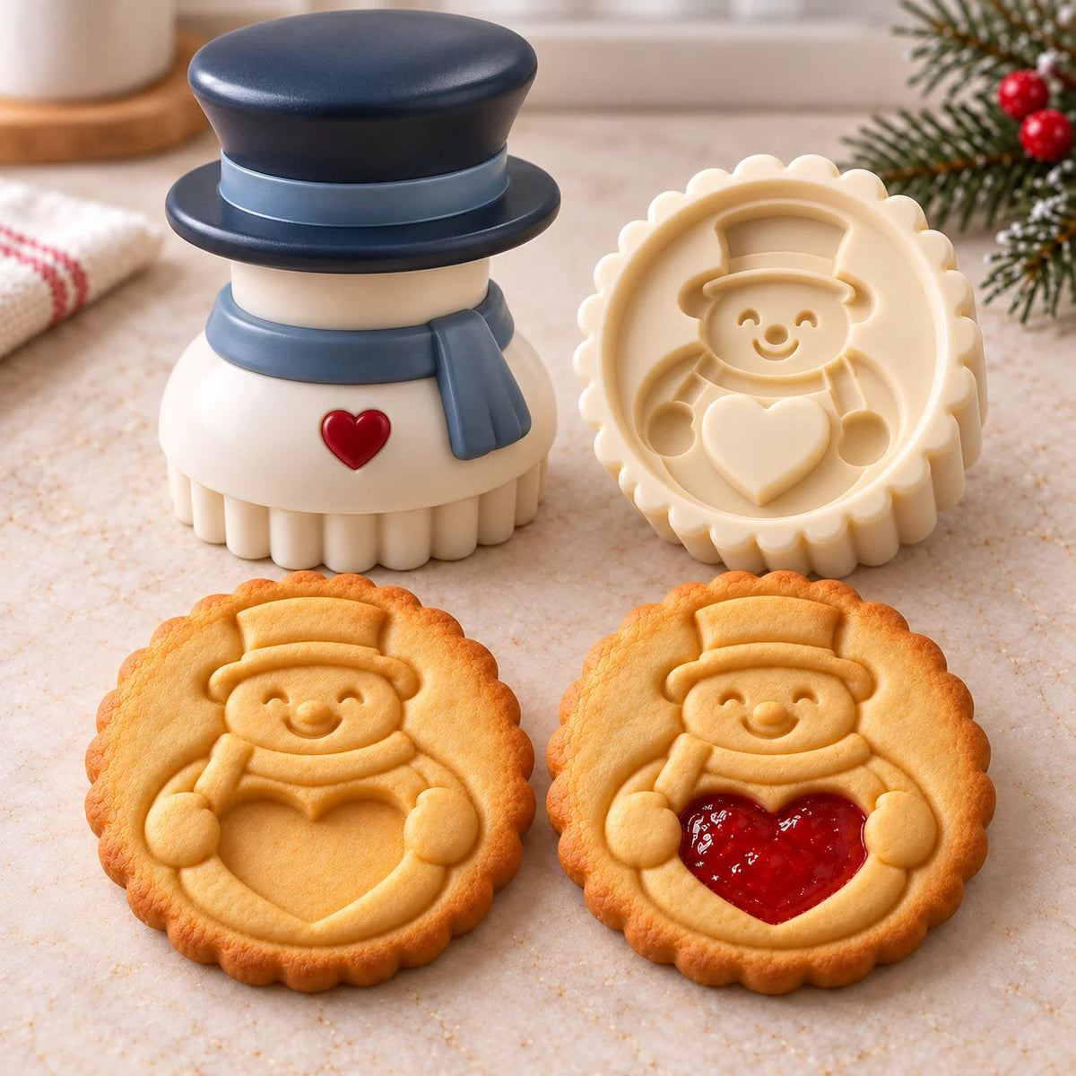 🔥Limited time 50% OFF -🍓🍪 Christmas Jam Cookie Press – Make Adorable Holiday Cookies at Home!