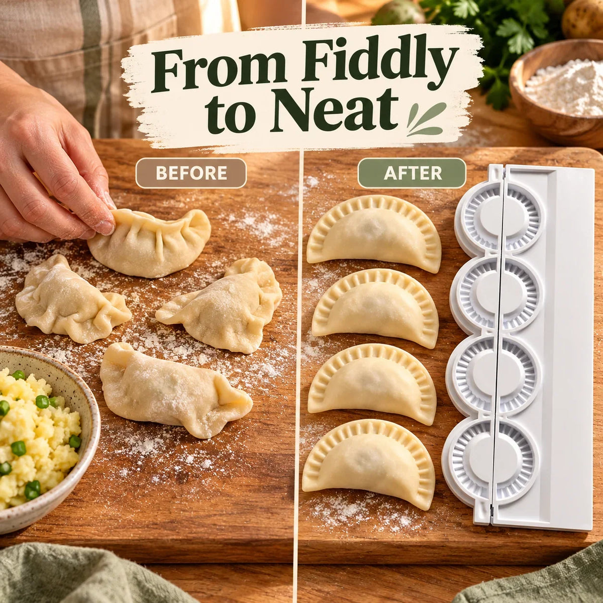 PIEROGIES Dumpling Maker – Kitchen Dumpling Mold &amp; Water Dumpling Press