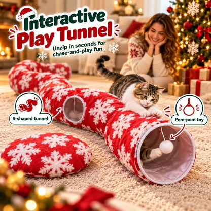 🐱Christmas Tree Cat Tunnel🎄 The Ultimate Cat-Proof Tree Skirt & Hideaway 🐾