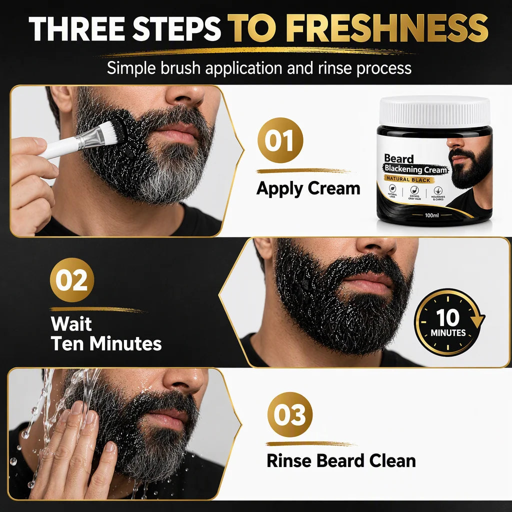 Men's Natural Black Beard Dye Cream