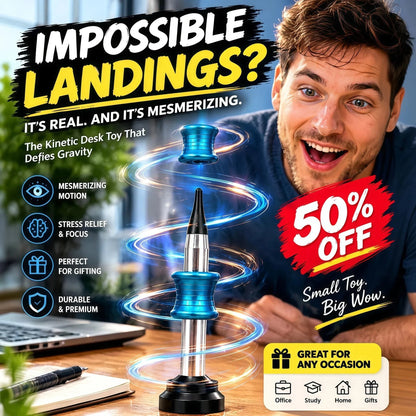 Kinetic Desk toy That Performs Impossible Landing
