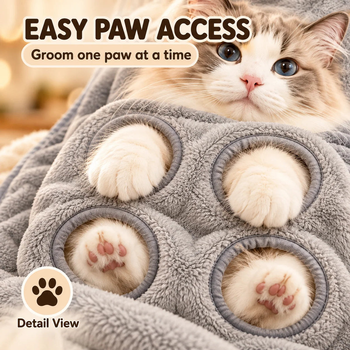 🐱 Paw-Access Cat Grooming Apron – Simple At-Home Nail Care