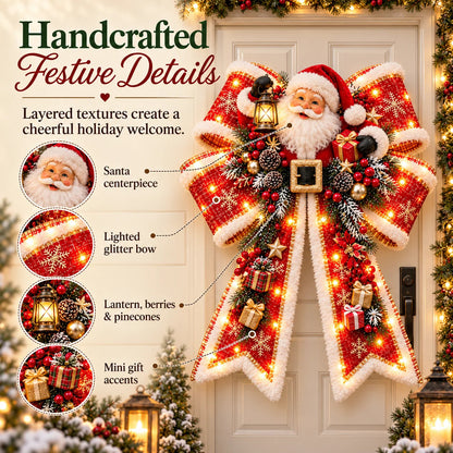 🔥Last Day 50% OFF -🎀🎄 Christmas Magic Door Bows – Oversized Light-Up Christmas Decor