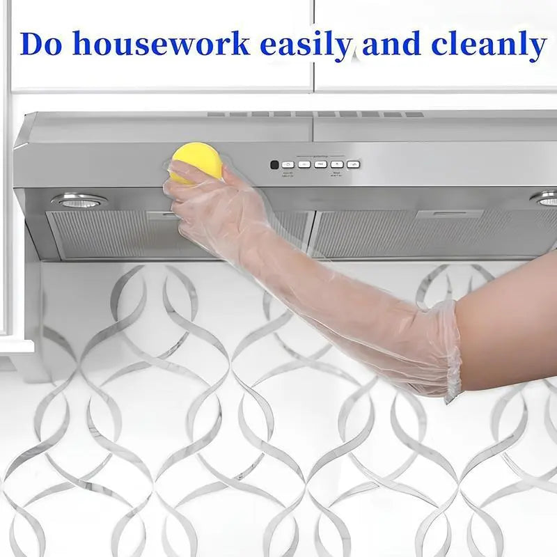 🧤 23.6' Disposable Long-Arm Gloves – Protective Elastic Cuff Design