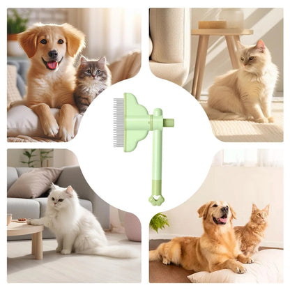2-Pack Self-Cleaning Pet Grooming Combs 🐾 – Easy Fur Removal