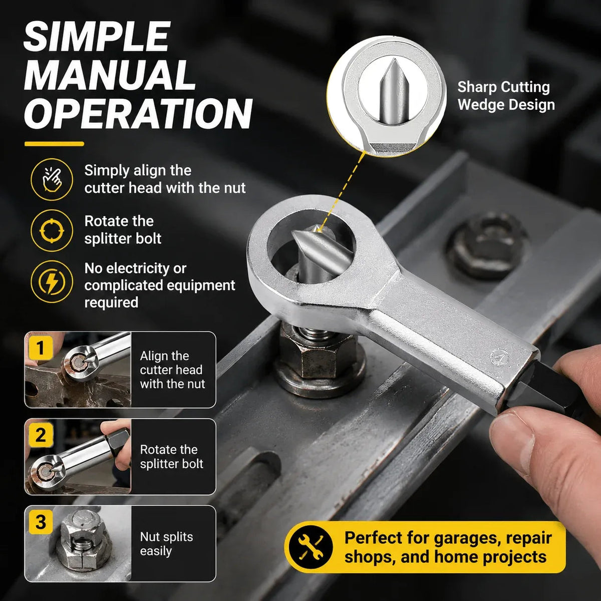 Heavy-Duty Nut Splitter 🔩 – Remove Rusted & Seized Nuts