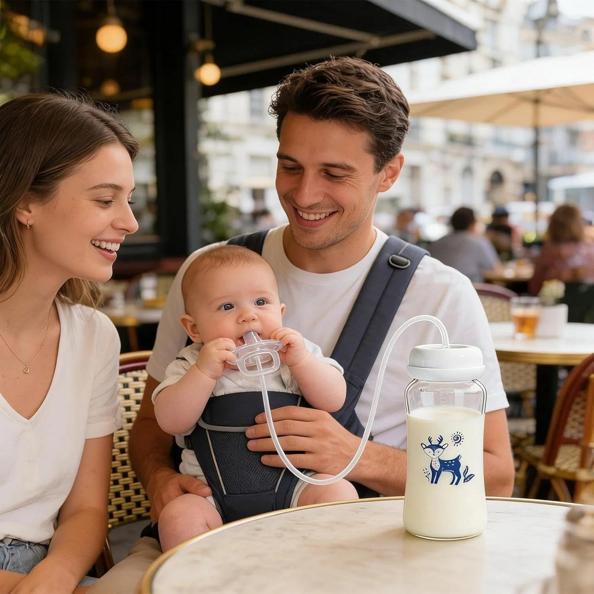 Hands-Free Anti-Colic Baby Bottle 🍼 – Convenient Feeding Design