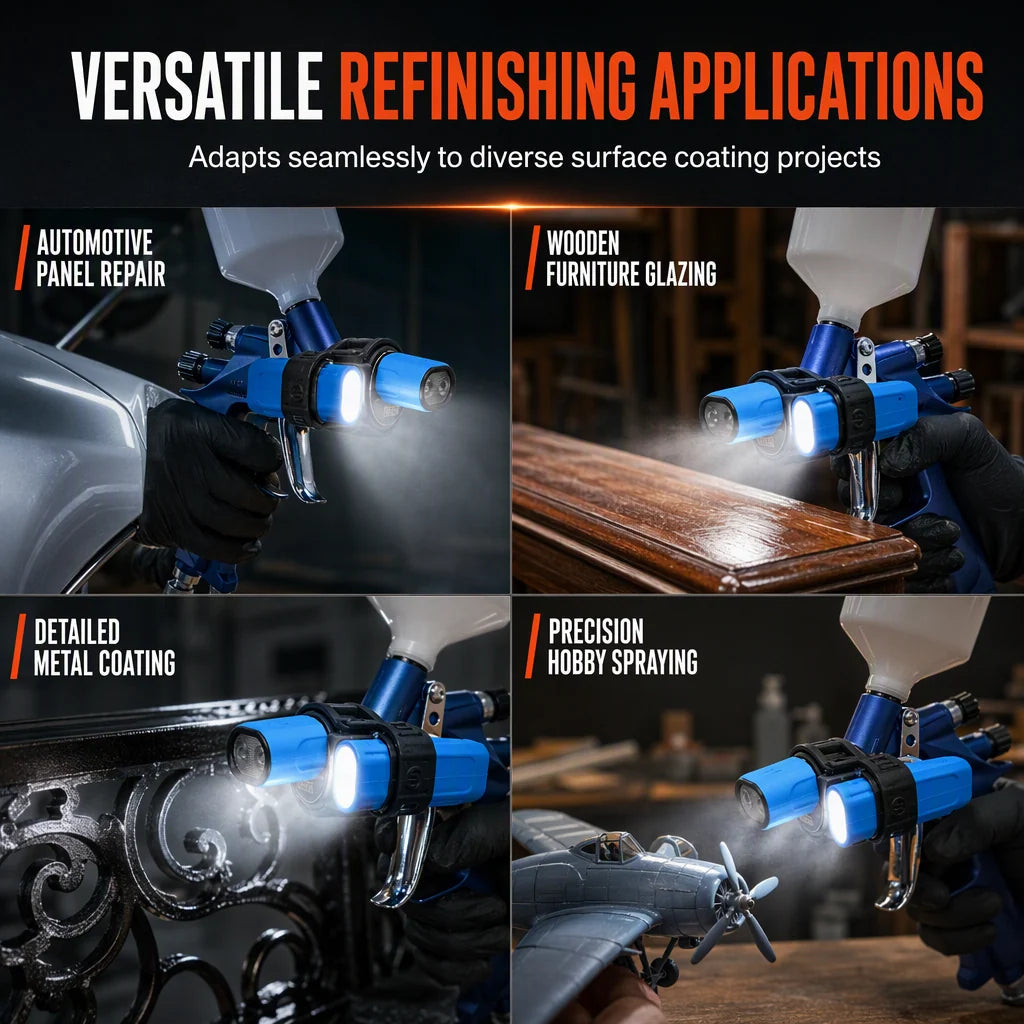 🎨 Lightweight LED-Guided Spray Gun – Smooth & Even Painting