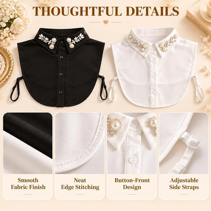 🎉✨ Jeweled Detachable Collar-Instant Elegance & Effortless Layering