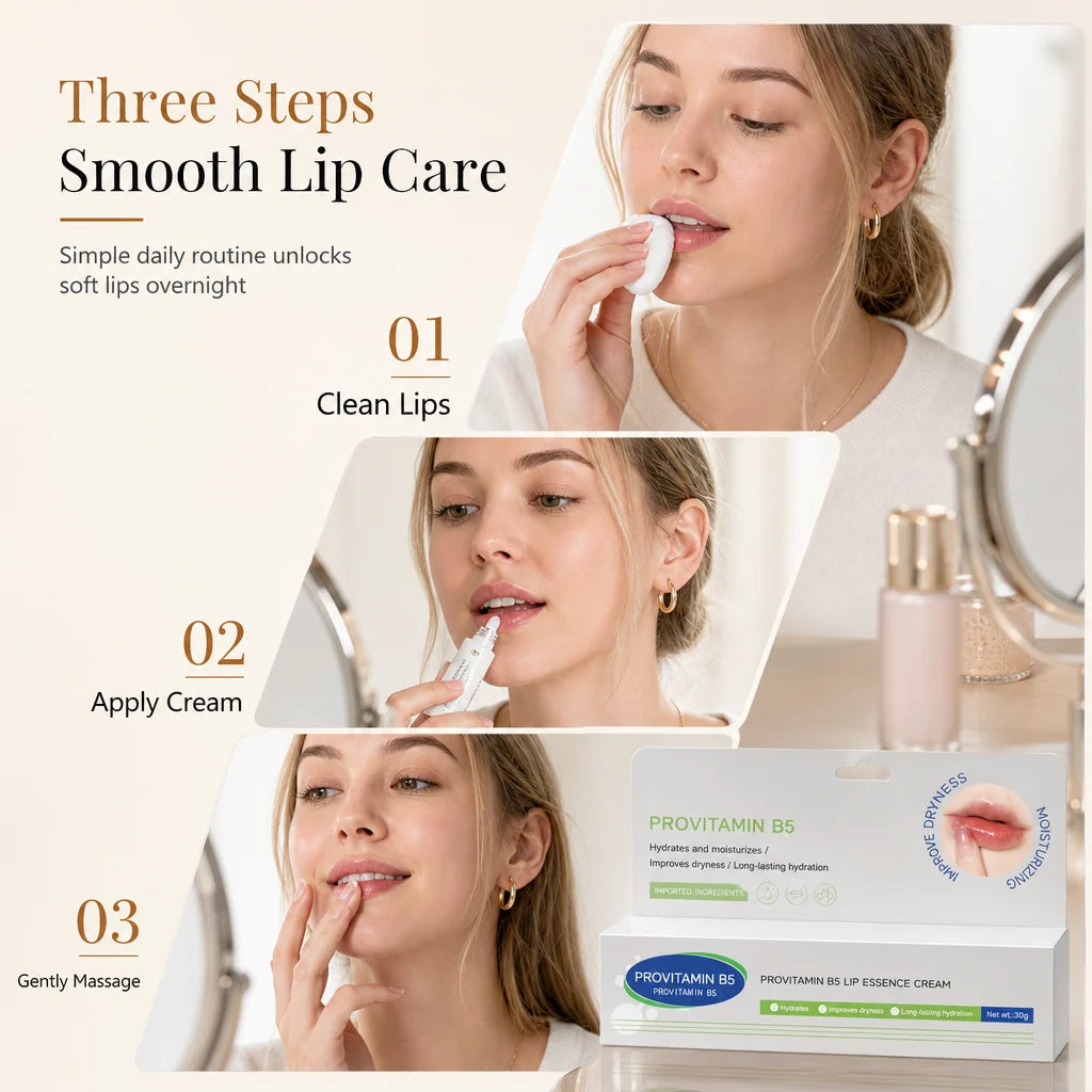 Moisturize Dry Lips Instantly! Pro-Vitamin B5 Lip Cream