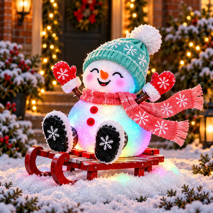 ☃️ Light-Up Christmas Snowmen – 4 Playful Holiday Characters, Individual Styles or Full Set