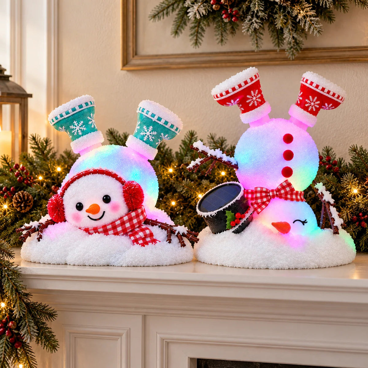 ☃️ Adorable Light-Up Snowmen | 4 Cute Christmas Garden Style🌞