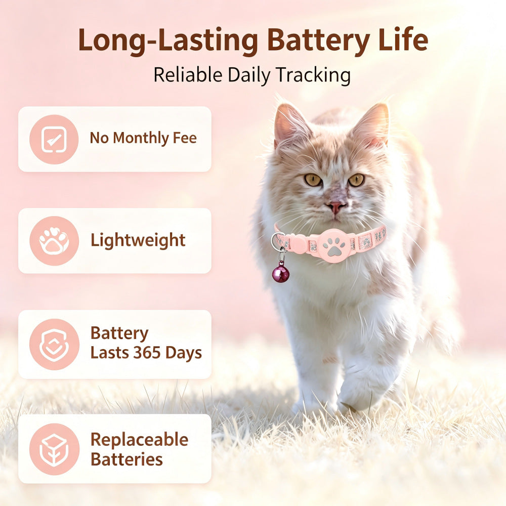 🏷️limited-time 49% Off! reflective Cat Collar With Waterproof Smart Pet Tracker Locator🐱