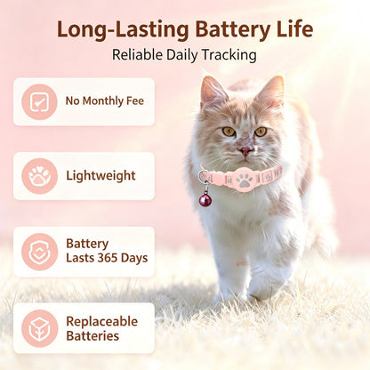 🏷️limited-time 49% Off! reflective Cat Collar With Waterproof Smart Pet Tracker Locator🐱