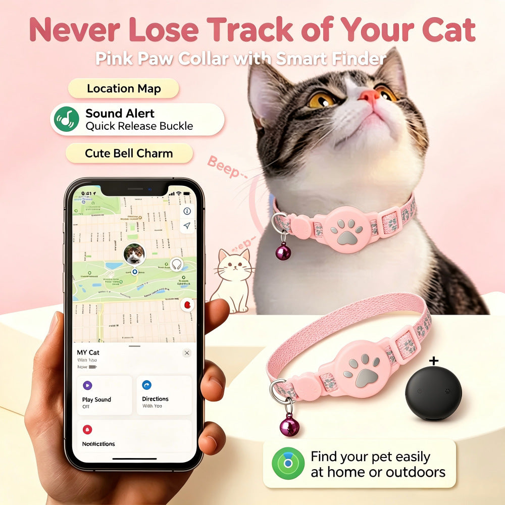 🏷️limited-time 49% Off! reflective Cat Collar With Waterproof Smart Pet Tracker Locator🐱
