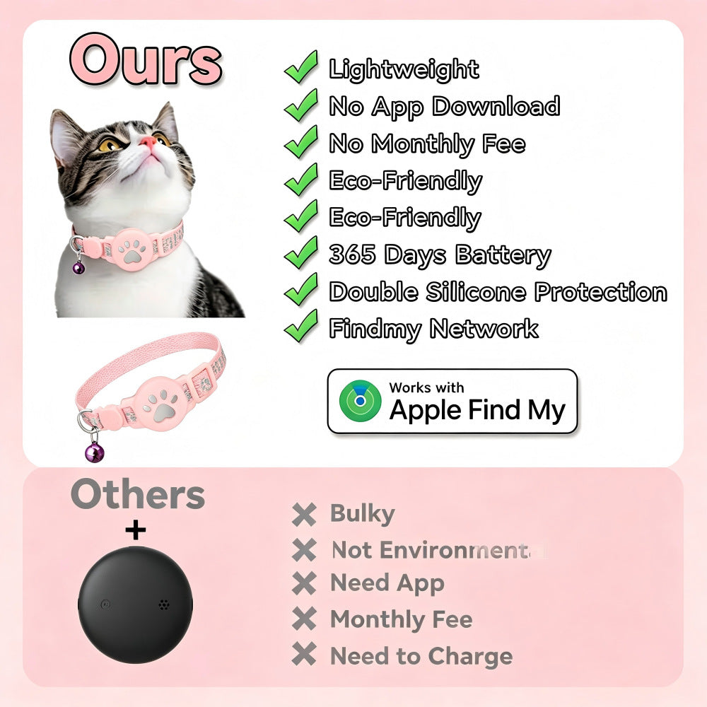 🏷️limited-time 49% Off! reflective Cat Collar With Waterproof Smart Pet Tracker Locator🐱