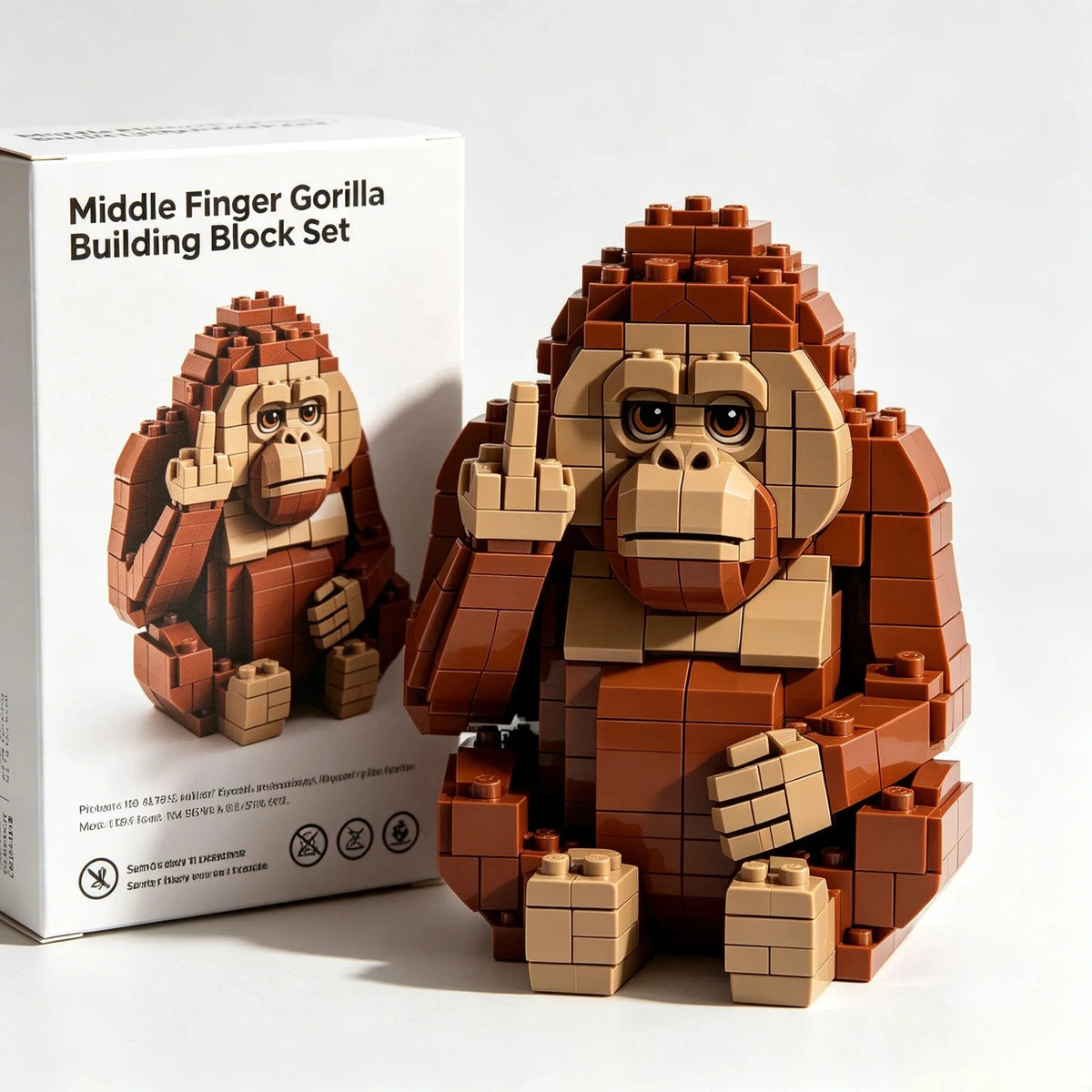 🌞Middle Finger Gorilla Building Block Set🖕