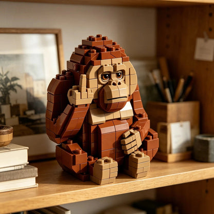 🌞Middle Finger Gorilla Building Block Set🖕