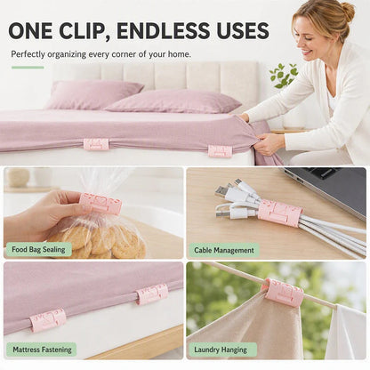 ✨ No-Needle Bed Sheet Clips – Secure, Wrinkle-Reducing Bedding Fasteners
