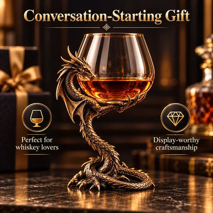 🐉 Dragon’s Embrace™ – Sculptural Brandy Glass with Dragon Claw Stand🥳