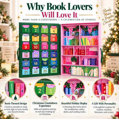 ⏳ Last Day 49% OFF – 📚 The Book Lover’s Advent Calendar | Bookshelf-Inspired Christmas Countdown with Colorful Literary Details for Readers, Teachers & Bookworms 🎄