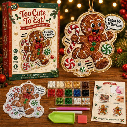 ⏰LAST DAY 57% OFF 🎄😂 Funny Christmas Pearl Diamond Art Ornament DIY Kit 💕 Beginner-Friendly