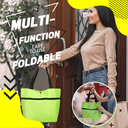 🔥Last Day 40%Off 🔥 2 in 1 Foldable Shopping Cart Bag🎁