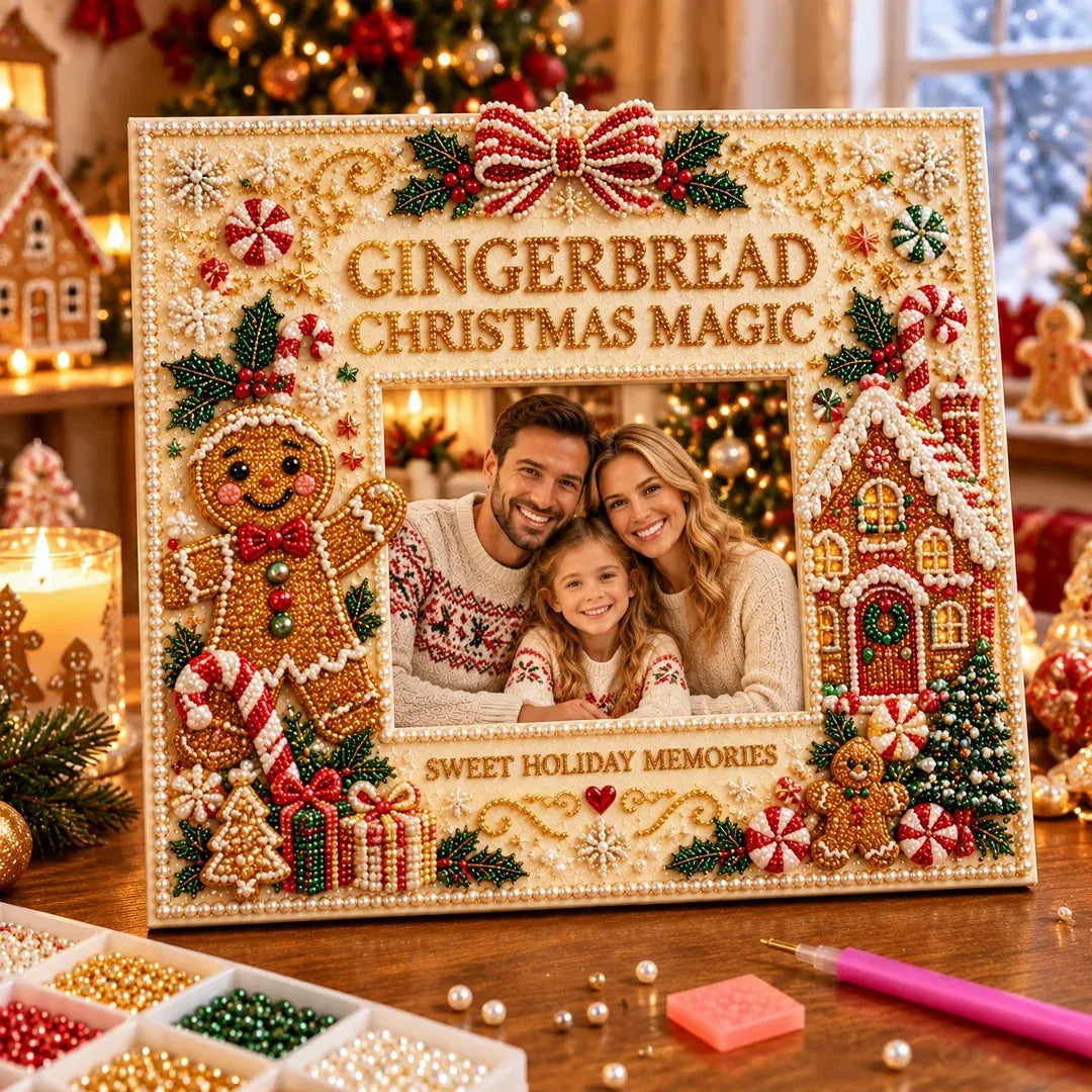 🎄 Christmas Memories, Made by You – DIY Pearl Photo Frame Kit