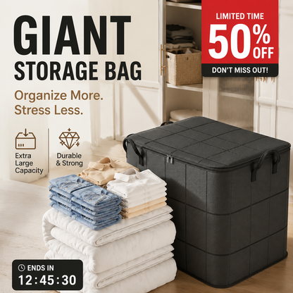⚡50% OFF Factory Clearance –📦Foldable Storage Tote – Waterproof, Dustproof, Big & Portable