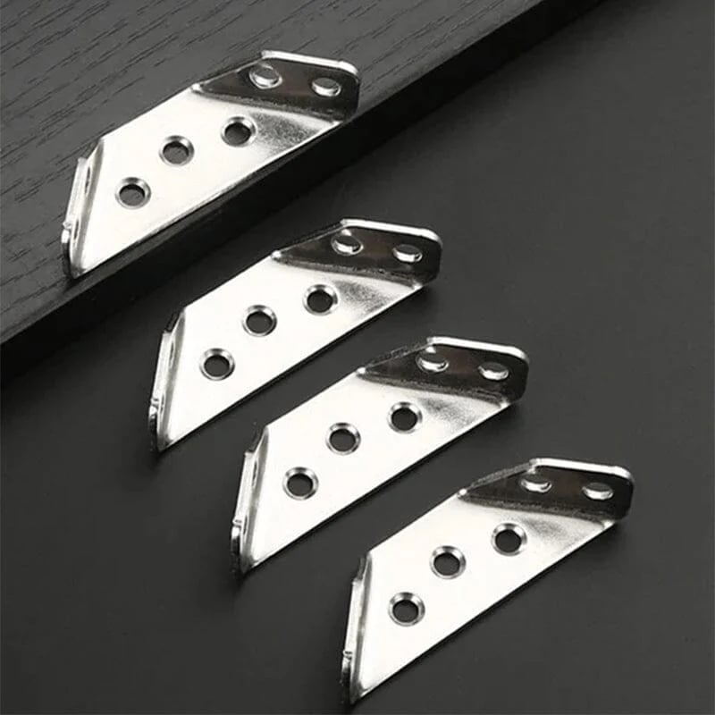 10-Pack Stainless Steel Corner Braces 🔩 – Strong Furniture Reinforcement