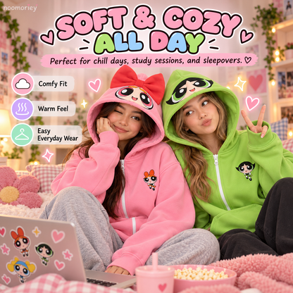 🔥Cozy Double-Hooded Half-Zip Sweatshirt
