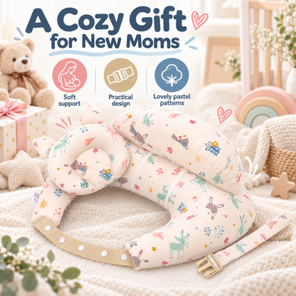 🤱 Ergonomic Nursing Pillow – Adjustable Breastfeeding Support Pillow for Mom & Baby 💕