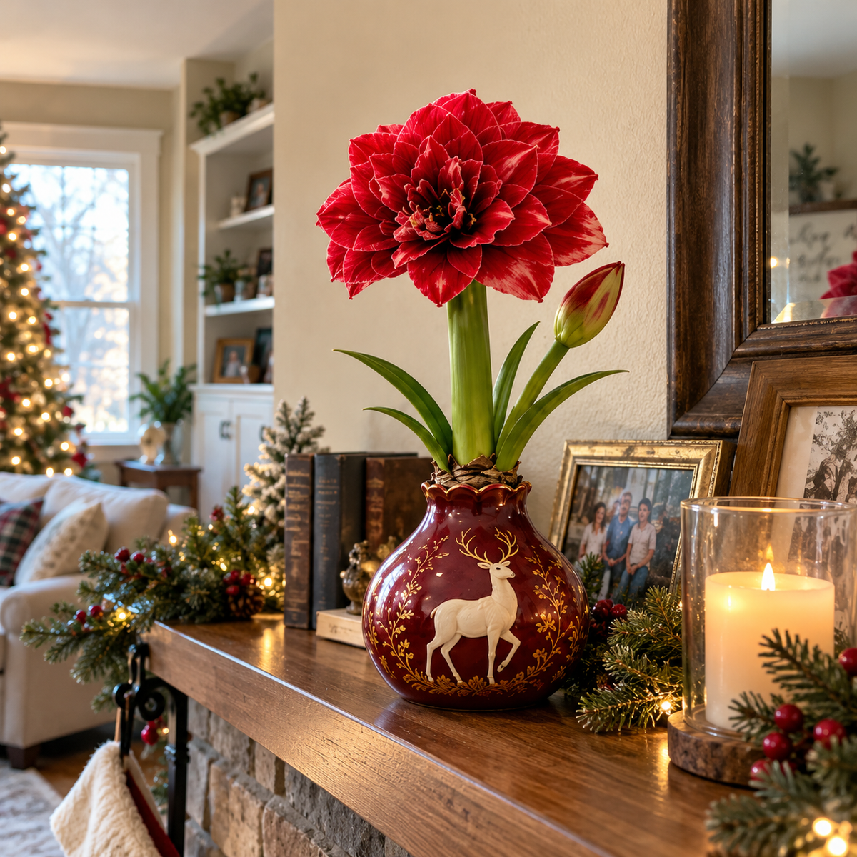 🌱Grow Your Own Amaryllis – Blooming Gift Pot with Decorative Animal Vase