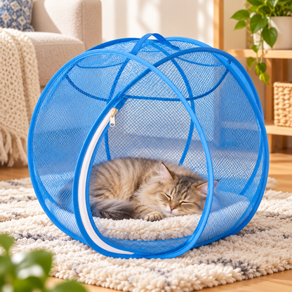 🐾 Foldable Breathable Mesh Pet Tent