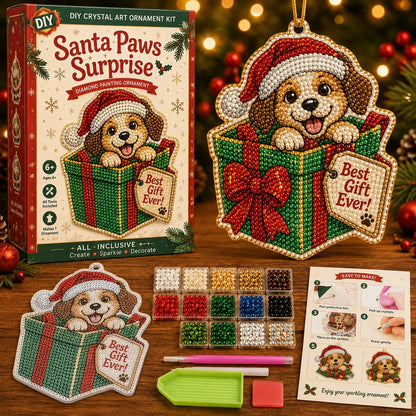 ⏰LAST DAY 57% OFF 🎄😂 Funny Christmas Pearl Diamond Art Ornament DIY Kit 💕 Beginner-Friendly