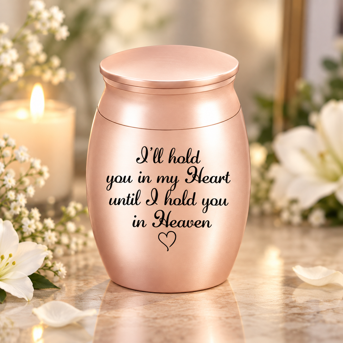 🕊️ “I’m Always With You” Personalized Mini Urn – Memorial Keepsake in Loving Memory of Mom or Dad 🤍