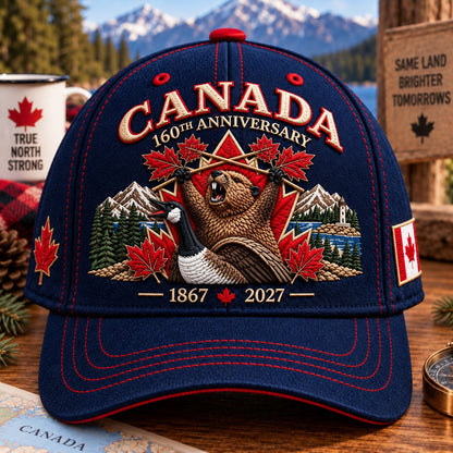 🔥LAST DAY 50% OFF - 🍁 Canada 160th Anniversary 1867–2027 – Premium Embroidered Heritage Cap100% Cotton • Detailed Embroidery • Comfortable Fit