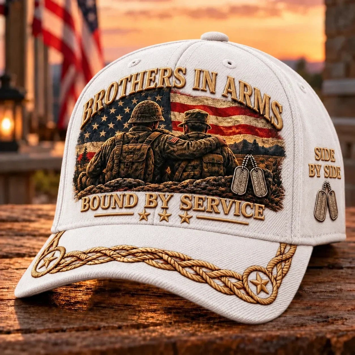 🎖️Brothers In Arms Bound By Service Veteran Brotherhood Baseball Cap