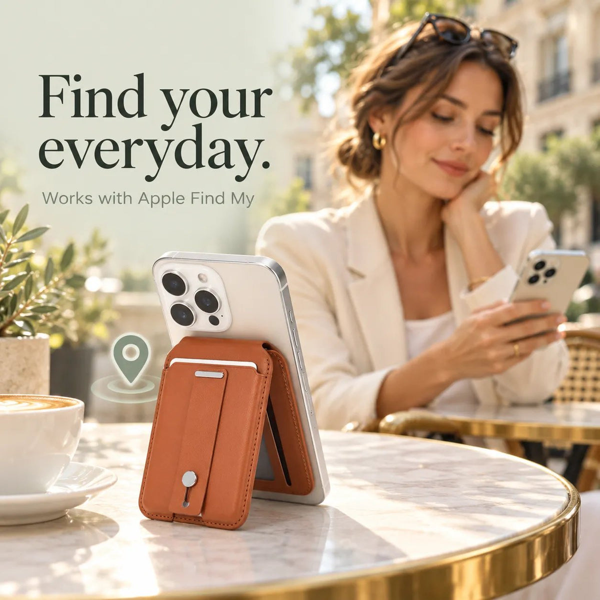 💳Magnetic Wallet Card Holder with Built-in Locator – Works with Apple Find My, RFID Blocking & MagSafe Stand 📱