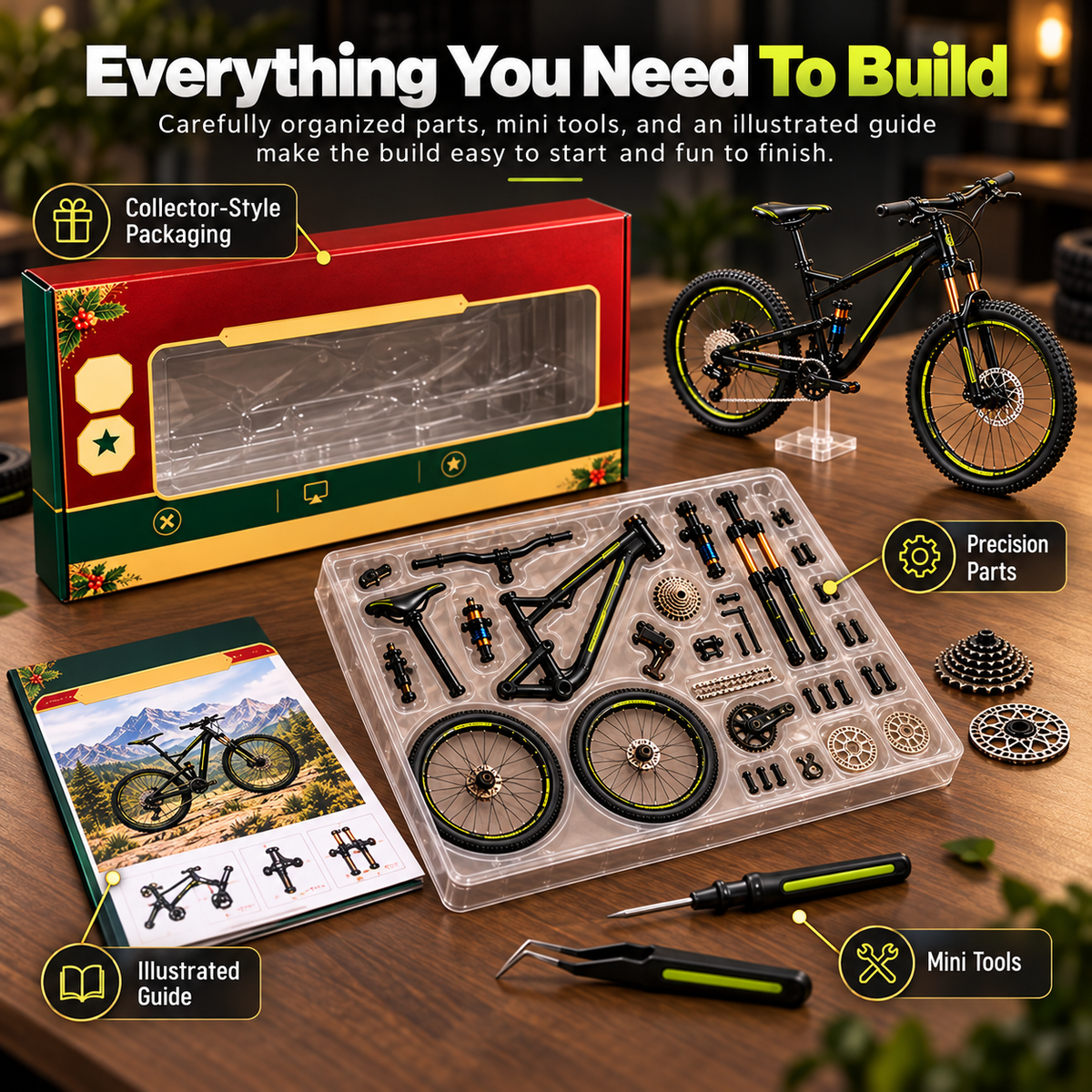 🔥LAST DAY 50%🚵‍♂️🛠️ DIY Mountain Bike Model Building Kit