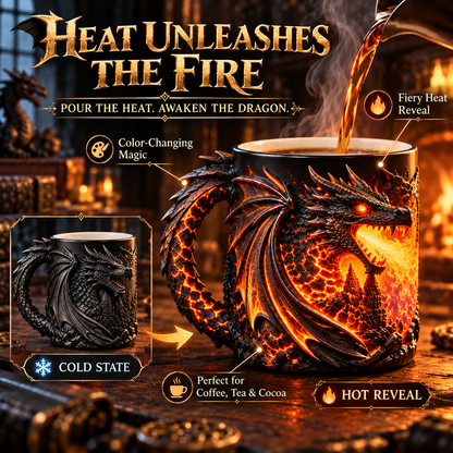 🔥 Last Day 50% OFF 🐉 Dragonfire Heat-Reveal Magic Mug 🔥
