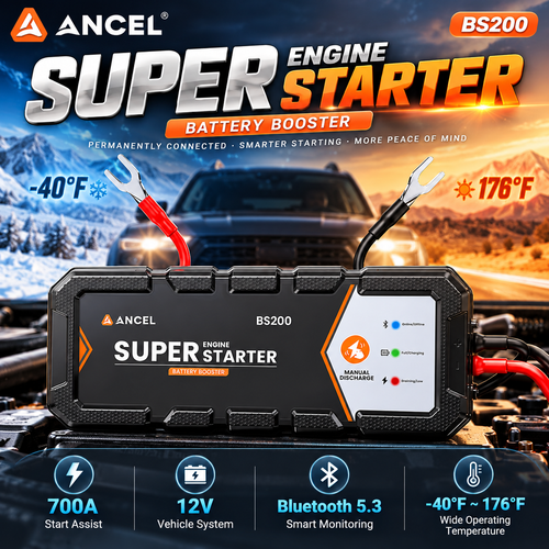 ⚡ ANCEL BS200 Super Starter 2.0 – 700A 12V Supercapacitor Start Assist with Bluetooth Battery Monitoring