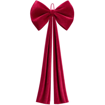 Velvet Christmas Tree Topper Bow, Large Bow for Christmas Tree Decorations