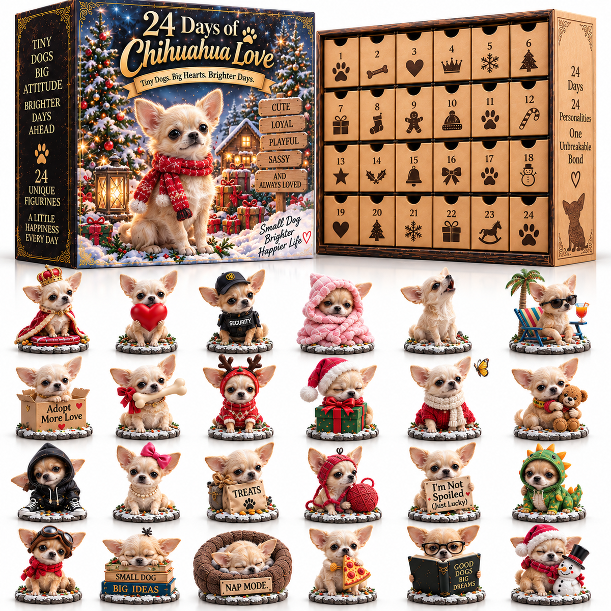 🐾 Small Dog, Big Attitude?! ❤️ 2026 Chihuahua Christmas Collection – 24 Days of Tiny Personalities & Big Love! 🎄