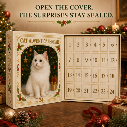 🎁Christmas Sale 49% OFF🐱2026 Cat Advent Calendar – 24 Days of Unique Christmas Cat Ornaments 🎄