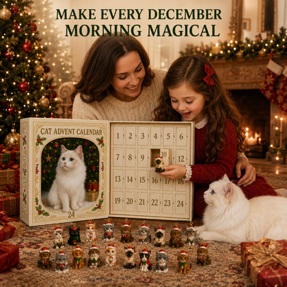 🎁Christmas Sale 49% OFF🐱2026 Cat Advent Calendar – 24 Days of Unique Christmas Cat Ornaments 🎄