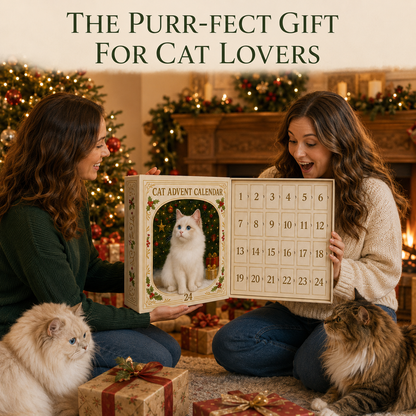 🎁Christmas Sale 49% OFF🐱2026 Cat Advent Calendar – 24 Days of Unique Christmas Cat Ornaments 🎄