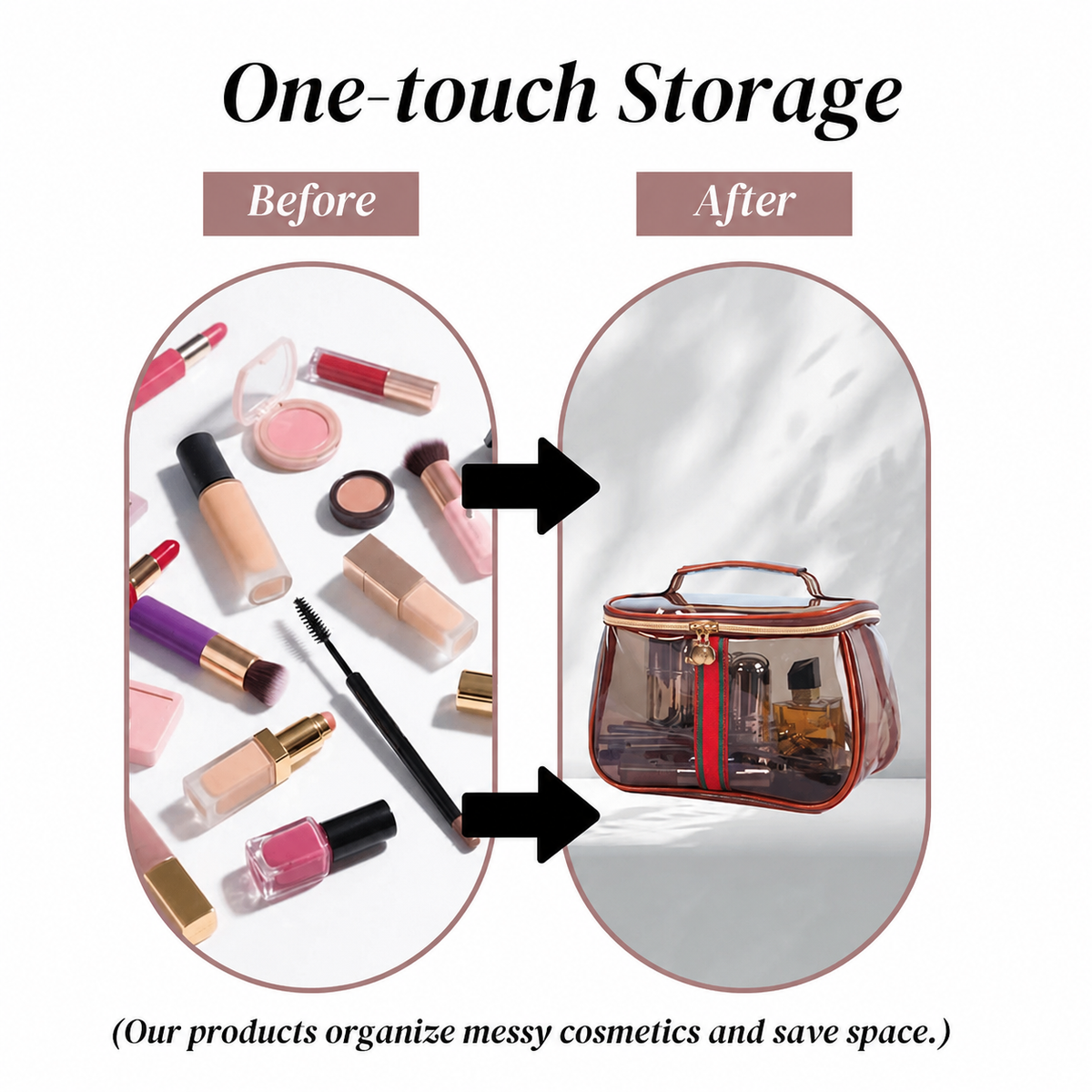 ✨💕Hot sale 49% OFF💖 3PCS New Retro Vintage Vanity Bag, Large Capacity Makeup Organizer for Women