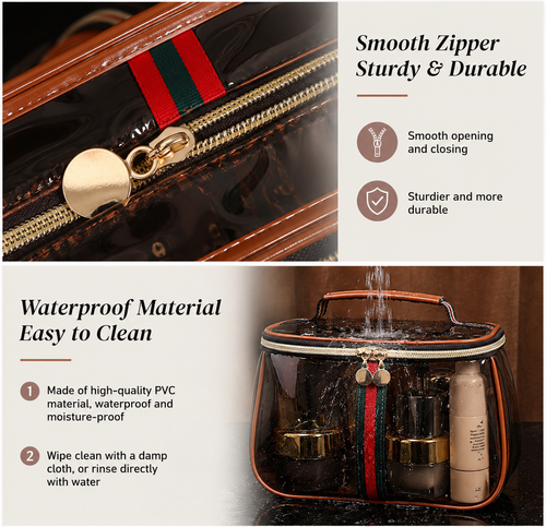 ✨💕Hot sale 49% OFF💖 3PCS New Retro Vintage Vanity Bag, Large Capacity Makeup Organizer for Women