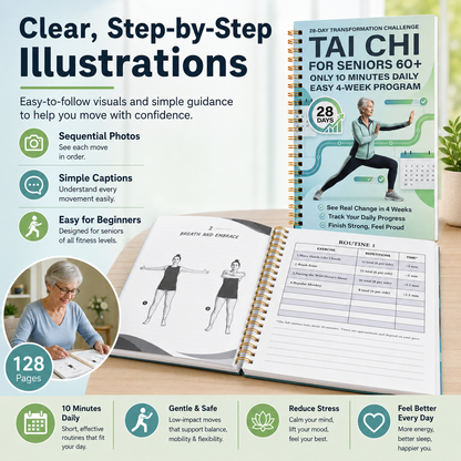 Tai Chi Walking for Seniors, Spiral Bound 28 Day Morning Plan